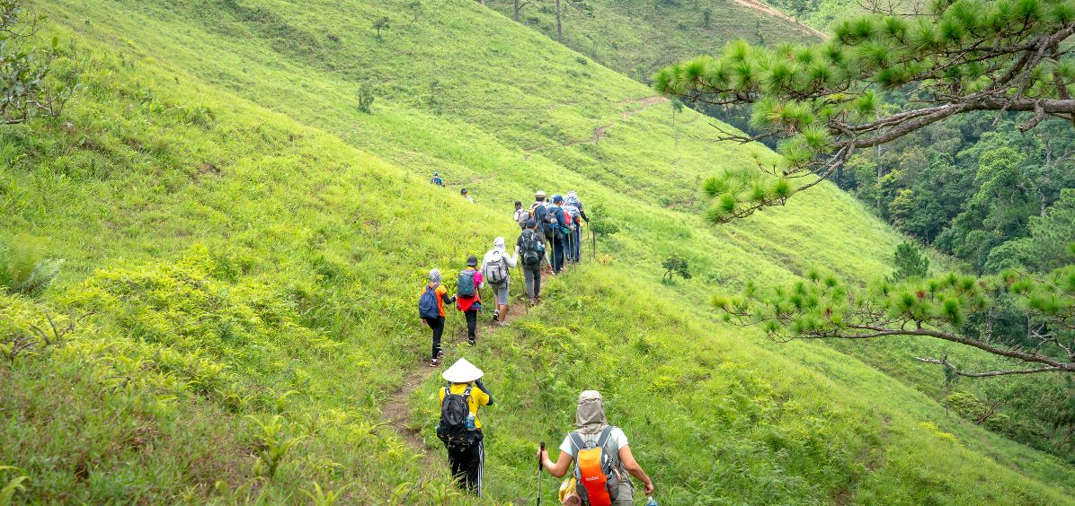 scenic mountain trekking expedition