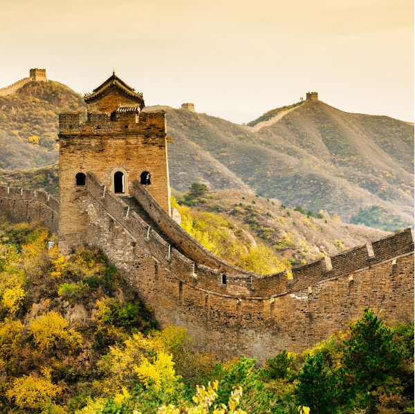 historic great wall china mountain scenery